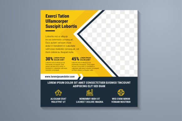 Download Yellow Blue Square Banner - Square Collection