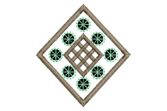 Download Square Ornament Embroidery Design - Square Collection