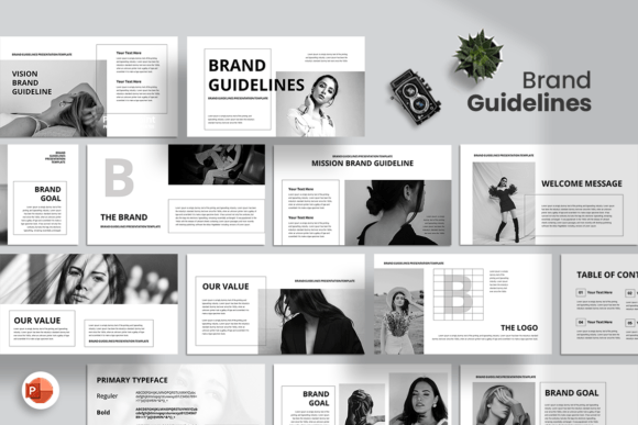 Download Brand Guidelines - PowerPoint Template - Brand guidelines Collection