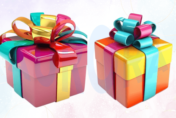 Download Gift Box: 3D Shiny Colorful Graphics Set - Colorful graphics Collection