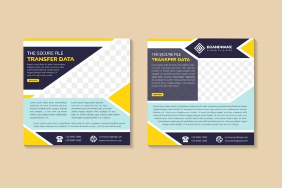 Download Transfer Data Square Banner - Square Collection