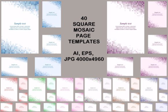 Download 40 Square Mosaic Page Templates - Square Collection