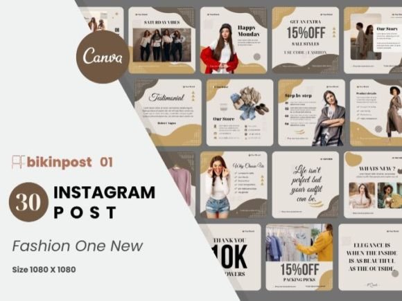 Download Fashion Canva Instagram Post Template - Premium Resources